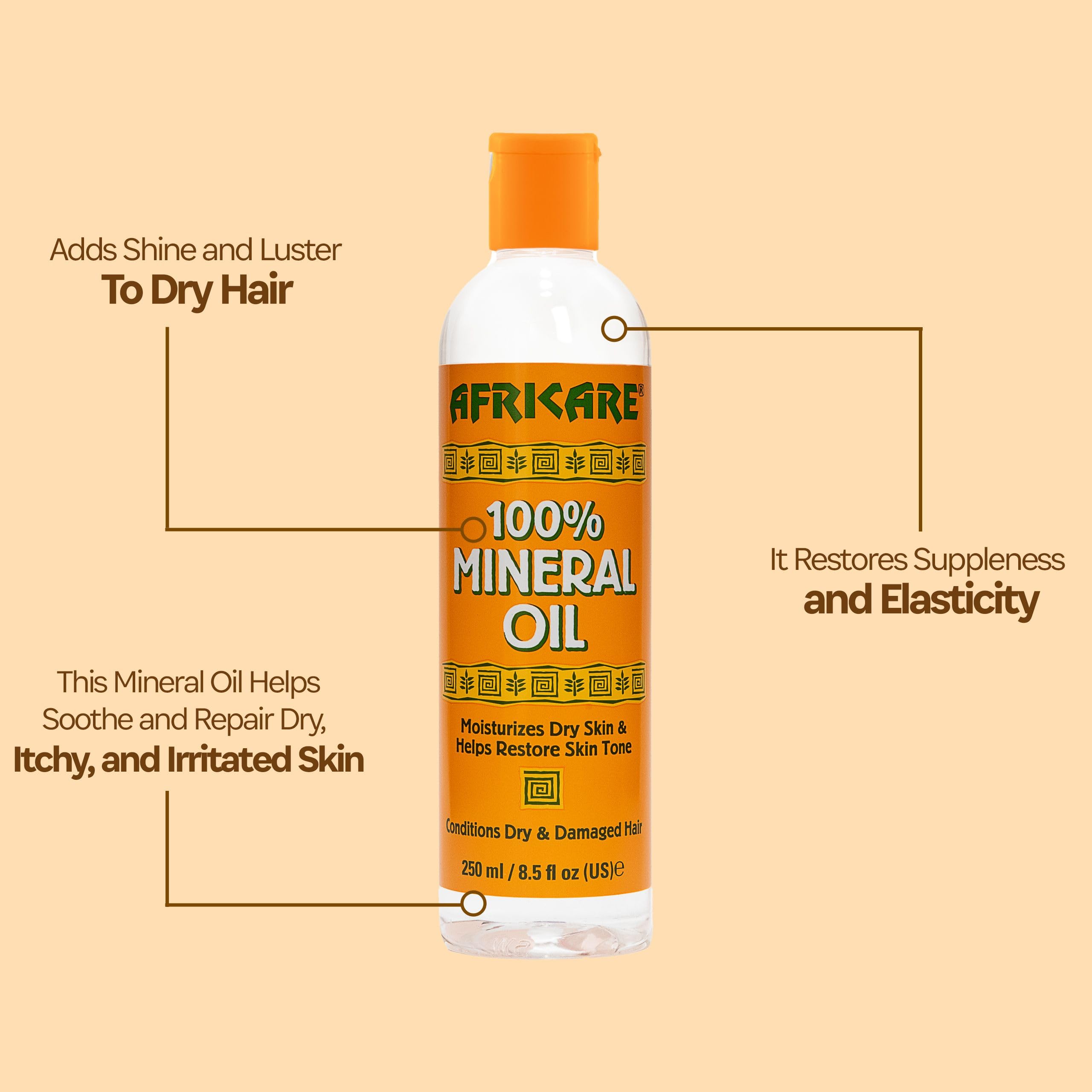 COCOCARE Africare aceite mineral brillo natural para el cabello