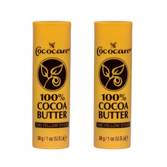 Cococare bastón de manteca de cacao amarillo, hidratación intensa para piel seca.