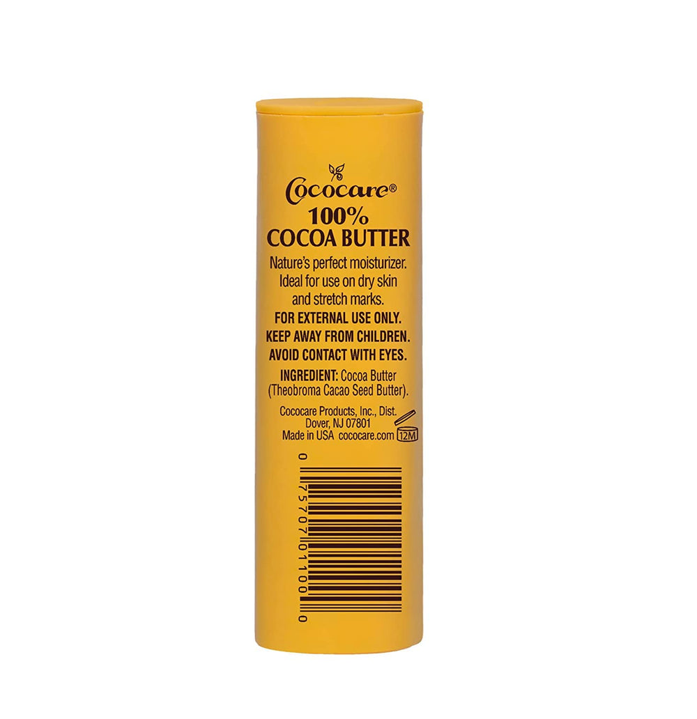 Cococare bastón manteca cacao, textura suave para uso diario y nutrición.