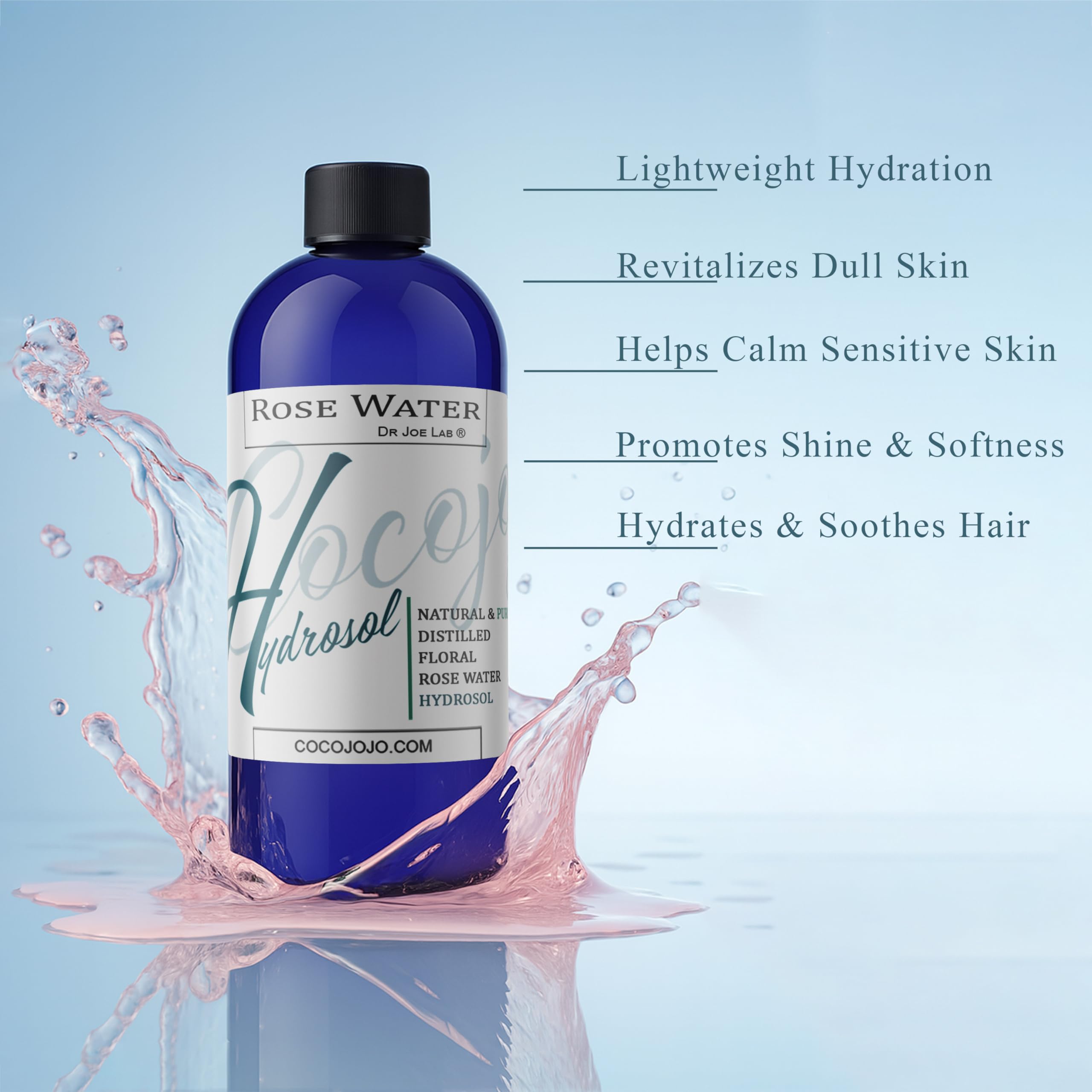 COCOJOJO agua de rosas: spray suave para piel