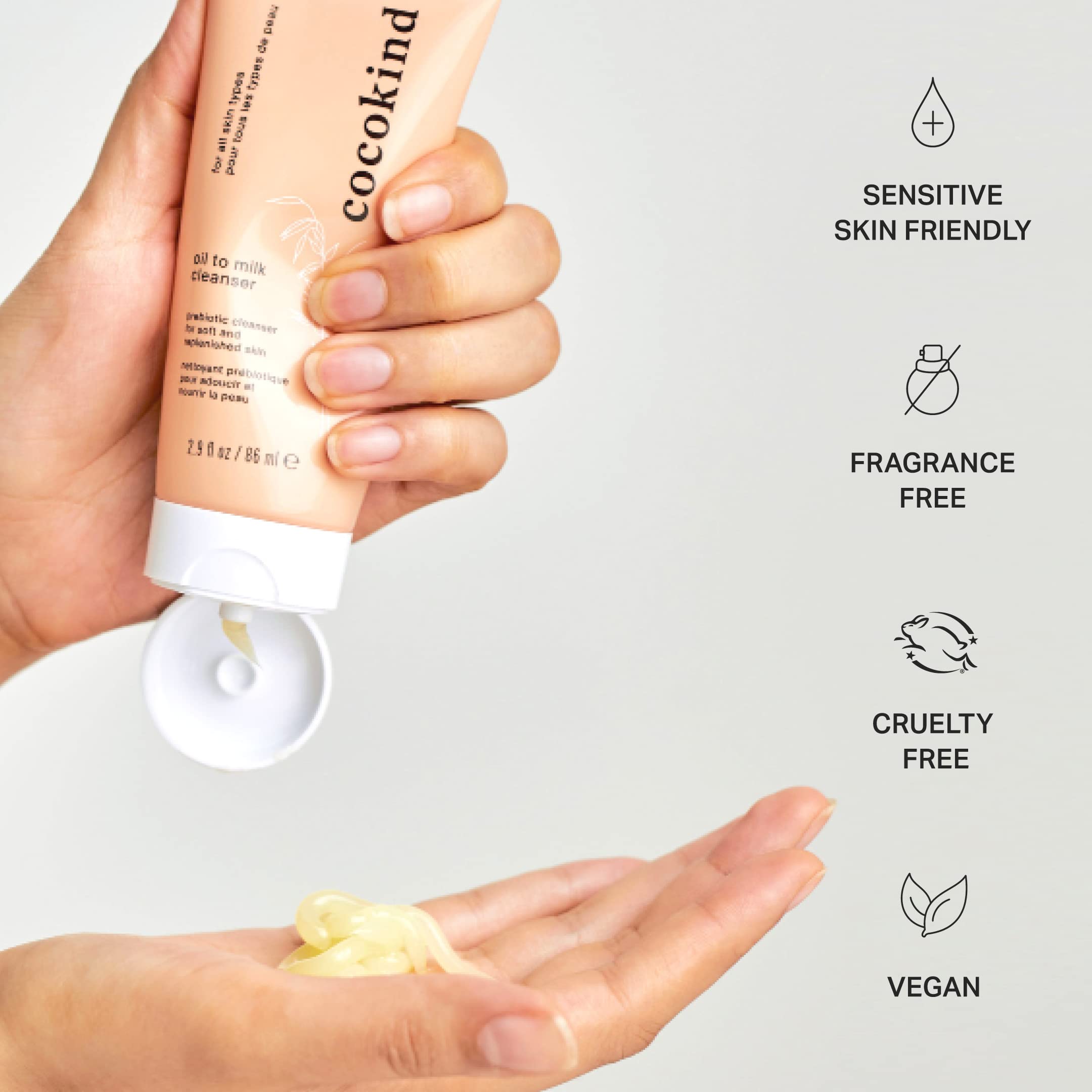 Cocokind limpiador aceite-leche paquete de tres para ahorro y conveniencia.