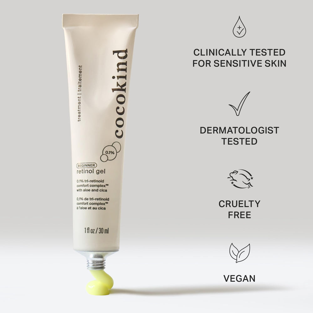 Textura cremosa del gel de retinol para principiantes facilita la aplicación nocturna
