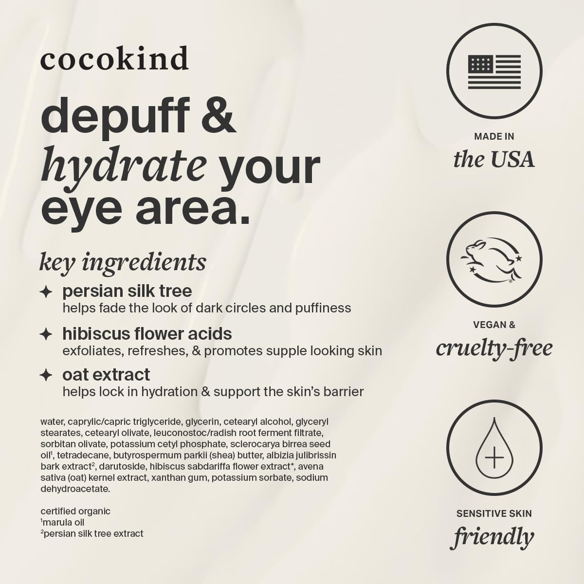 Cocokind crema ojos uso diario con beneficios visibles sin irritación