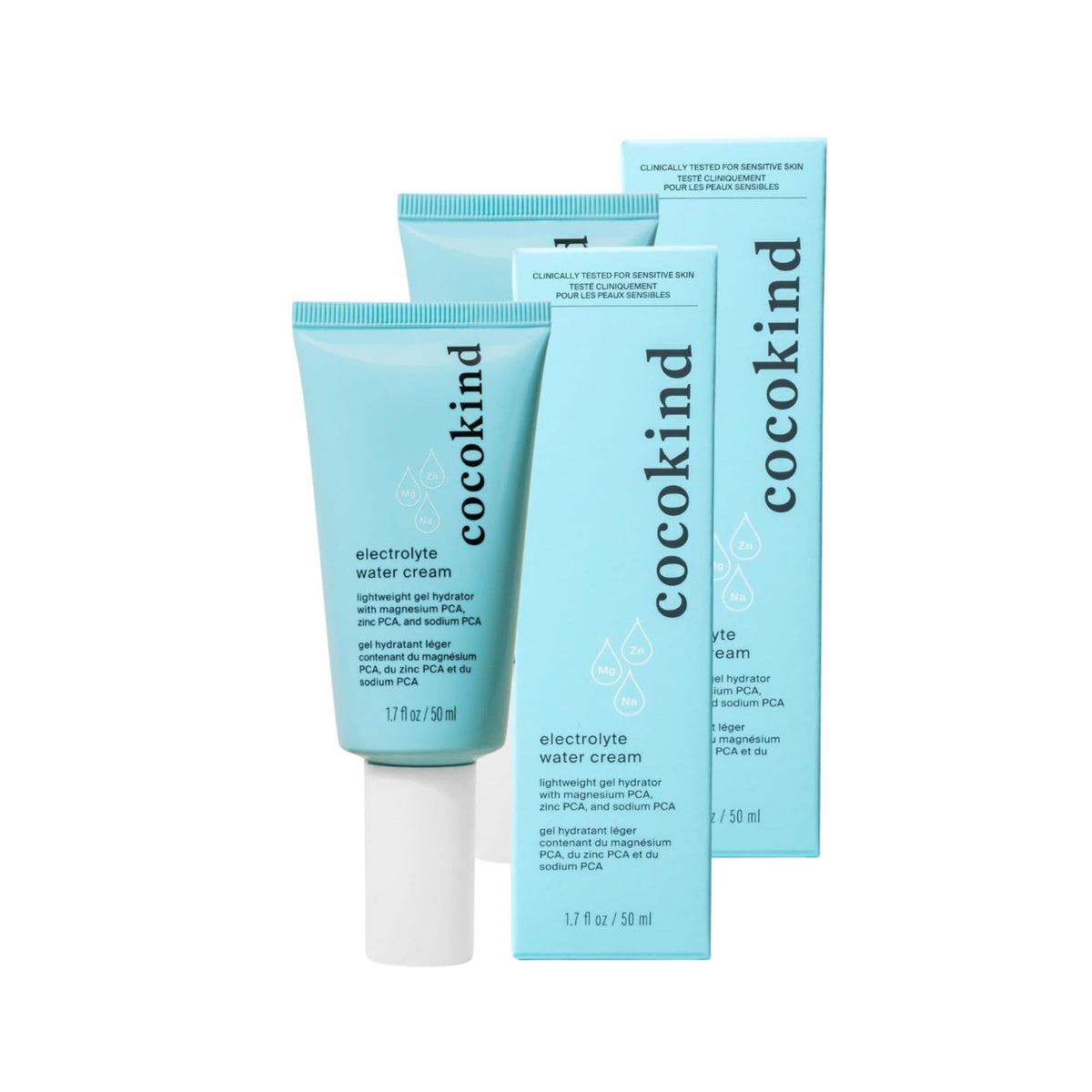 Cocokind Electrolyte Water Cream – bouteille 50 ml, hydratation légère