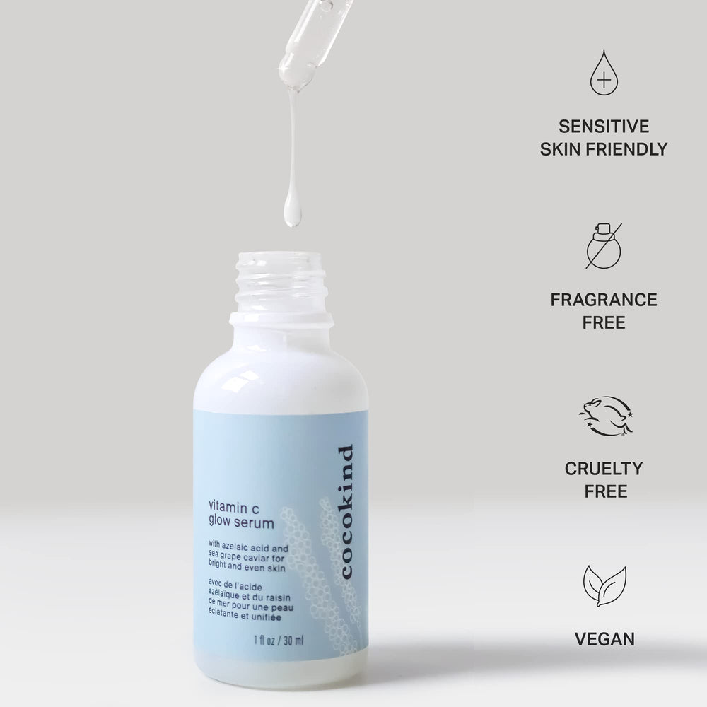 Cocokind empaque sostenible y cruelty-free para piel consciente.