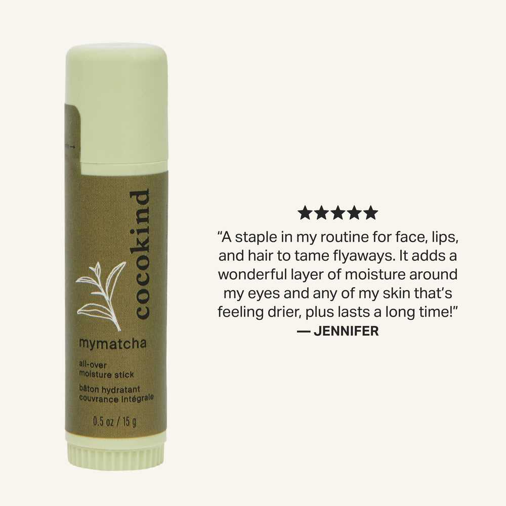 Cocokind Mymatcha Stick envase reciclable, opción sostenible para cuidado diario.