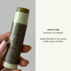 Cocokind Mymatcha Stick formulación vegana, con aceite de coco y matcha.