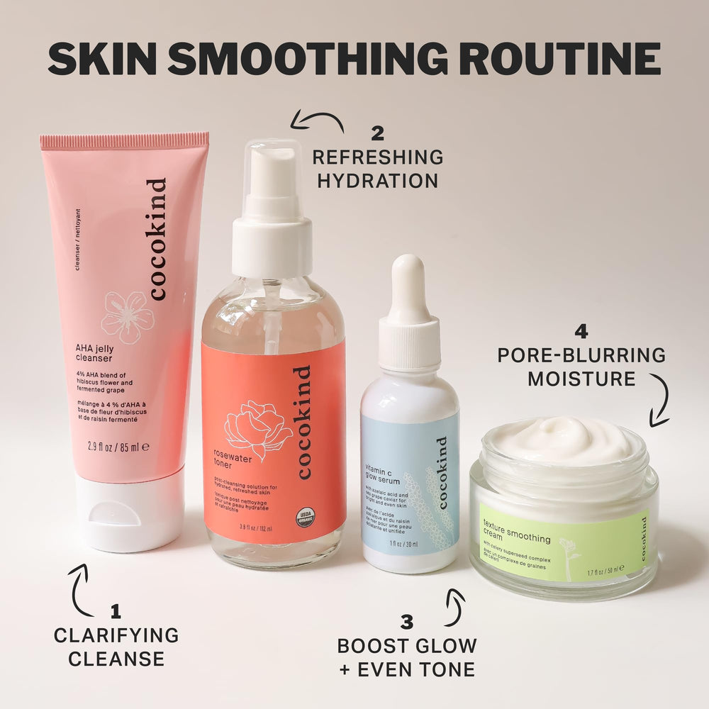 Cocokind Tónico de agua de rosas, cuidado de piel sensible con fórmula vegana y libre de fragancias.