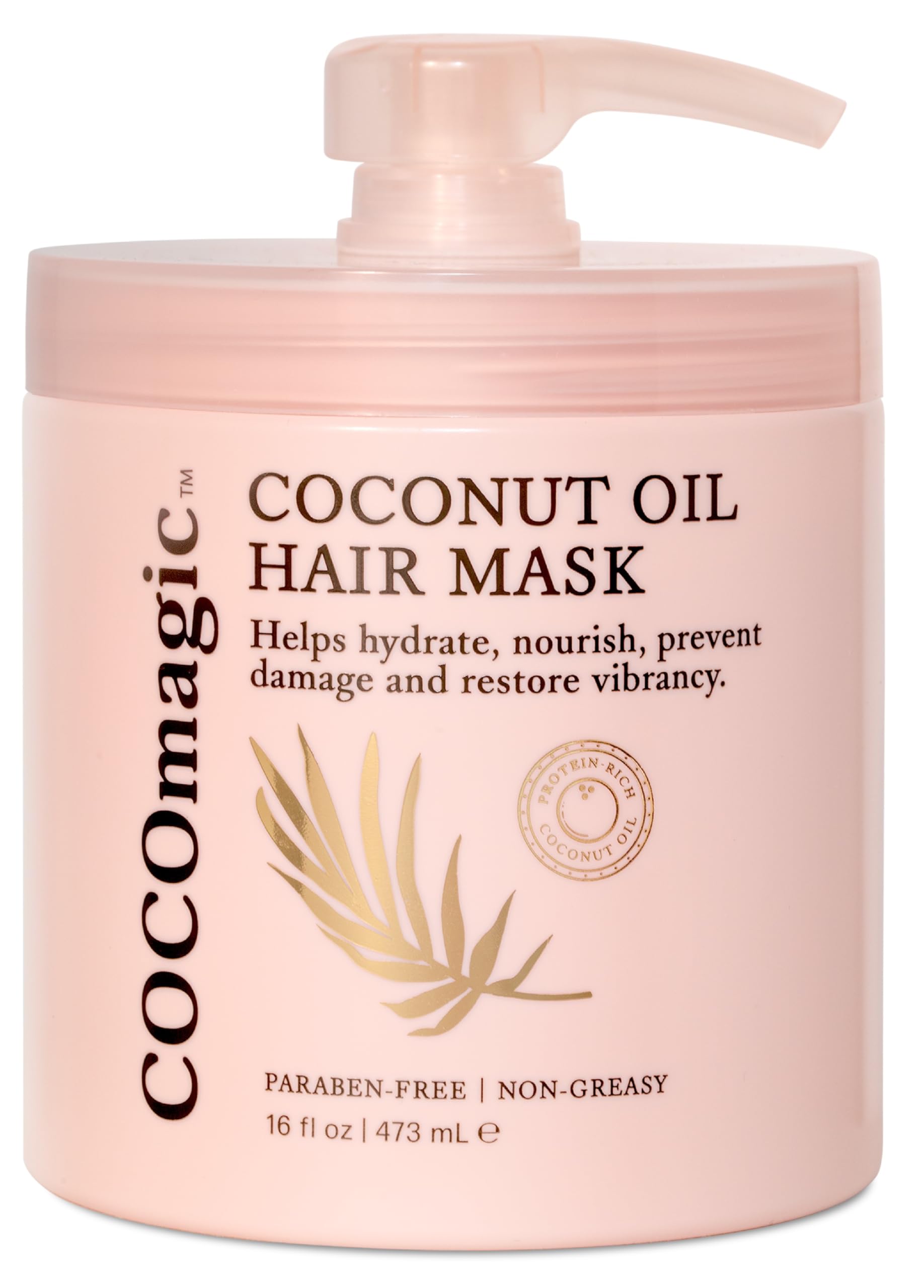 Cocomagic máscara de coco para el pelo, envase visible, reparación suave