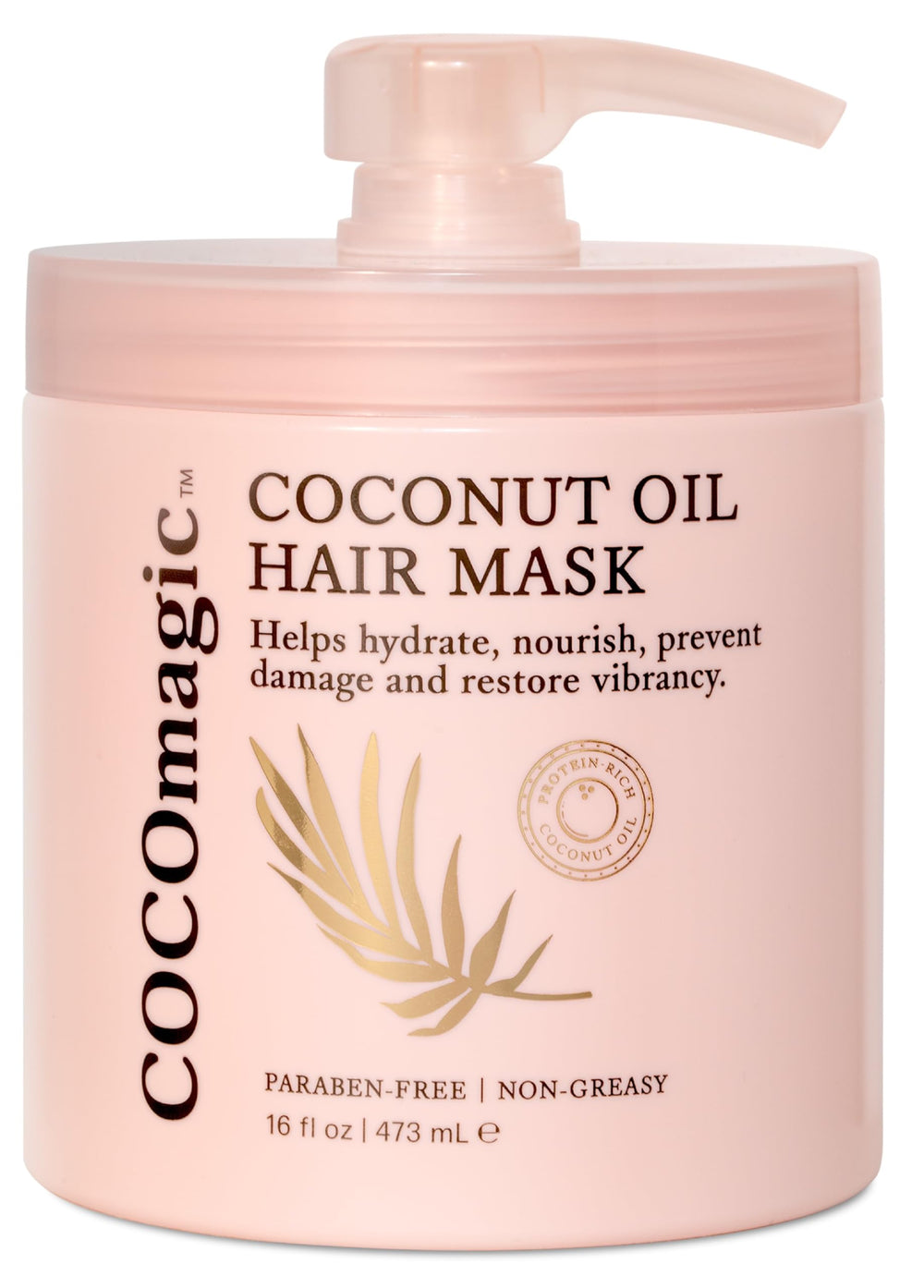Cocomagic máscara de coco para el pelo, envase visible, reparación suave