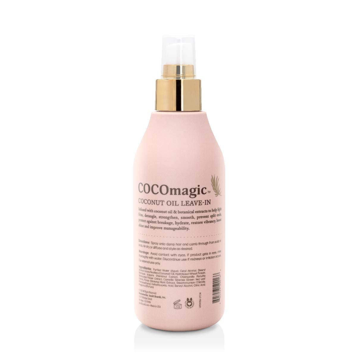 Cocomagic 10-en-1 aplicación en cabello húmedo para desenredar con suavidad.