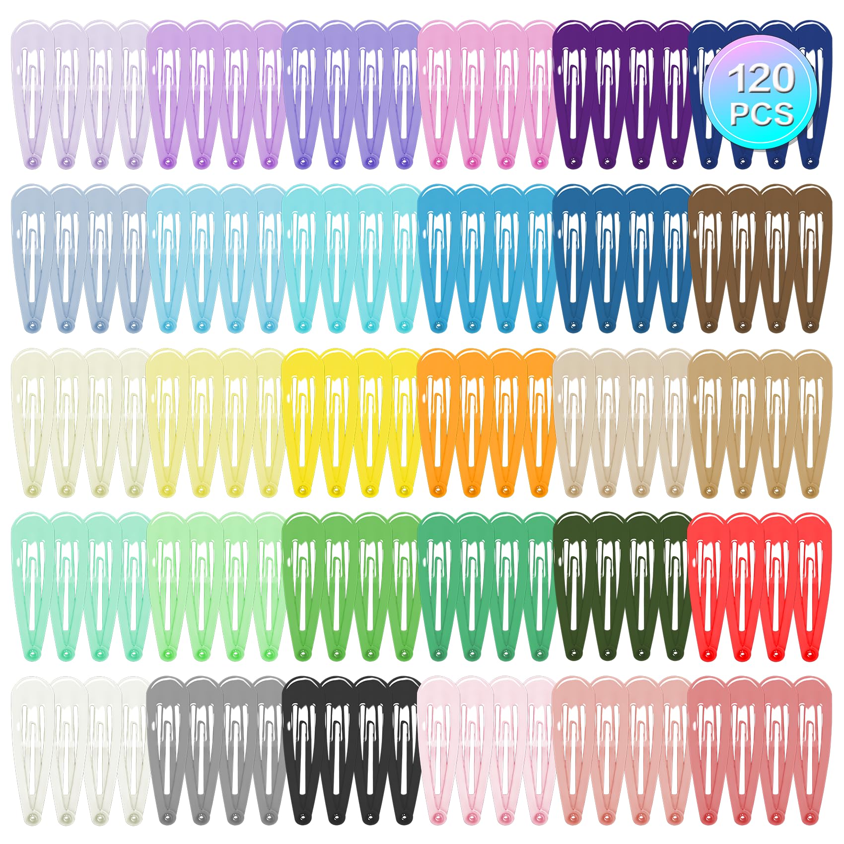 Clips Cocplok coloridos multicolor frente, ideal para peinar con estilo