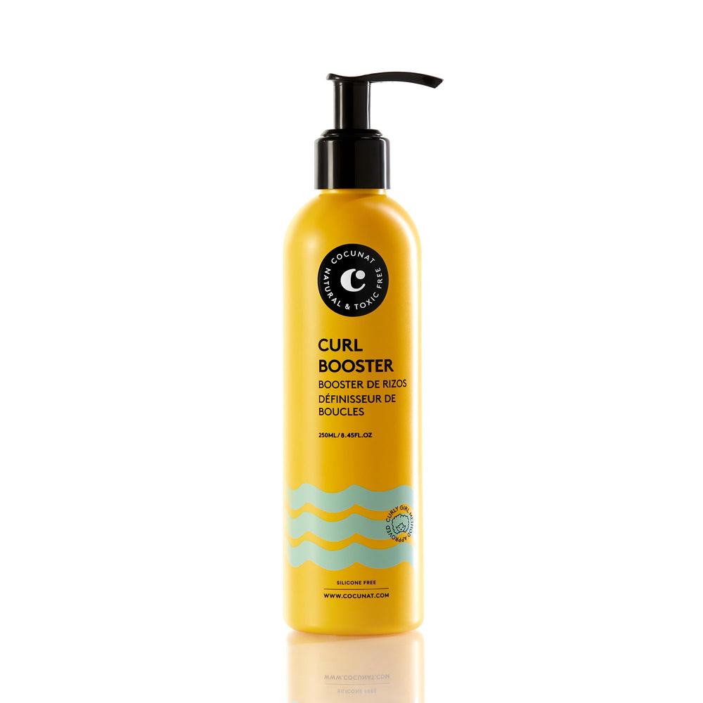 COCUNAT Curl Booster Gel define rizos con control del frizz y brillo suave.