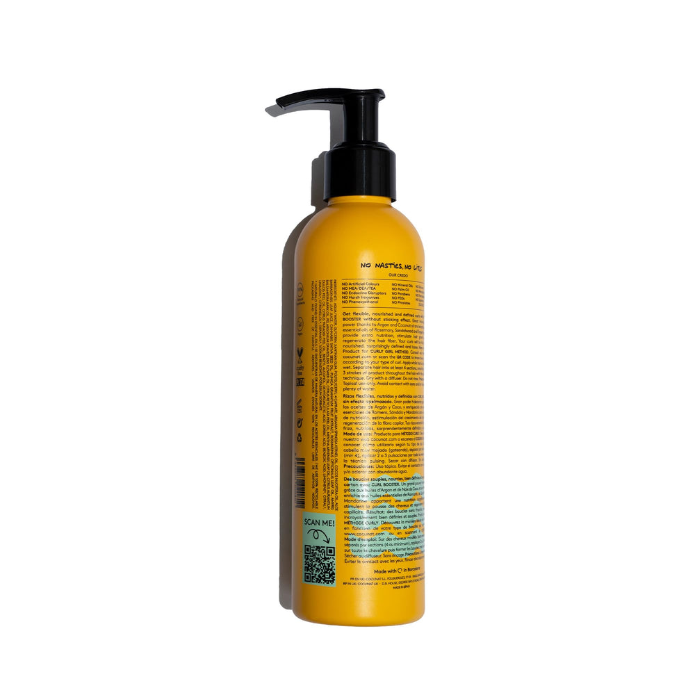 COCUNAT Curl Booster Gel envase de 250 ml para uso prolongado.