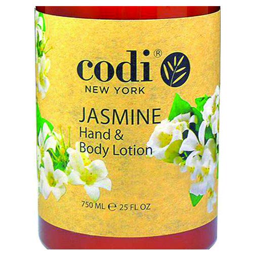 CODi Loción Jazmín, envase con pump para uso cómodo y limpio.