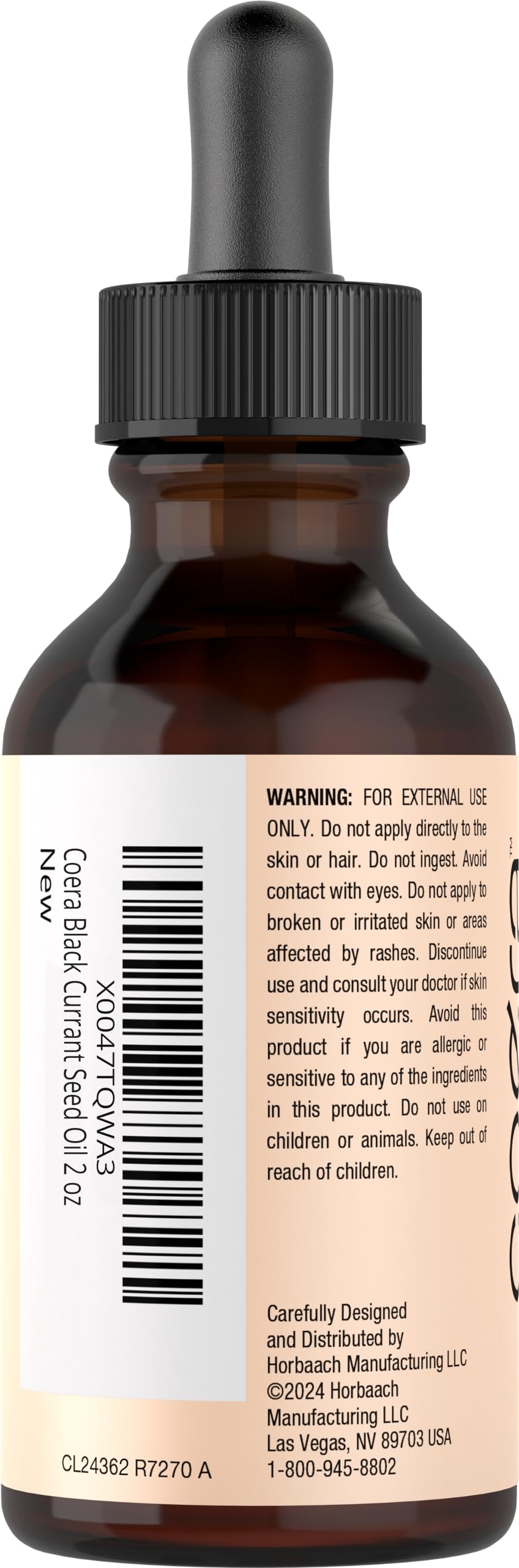 Coera Aceite de Grosella Negra, cuidado diario de piel con absorción suave.