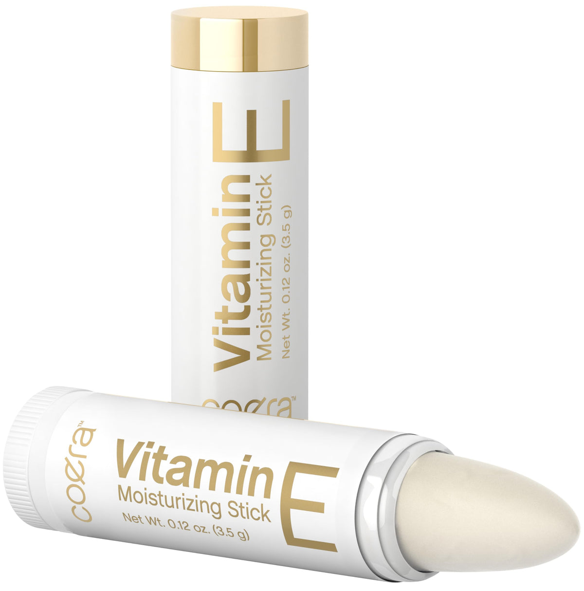 Coera bálsamo labial de vitamina E en envase compacto para llevar