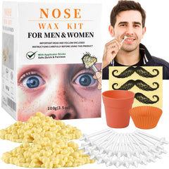 CoFashion kit cera nariz aplicadores para depilar vello nasal rápido y limpio.