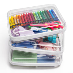 CoiiJoii estuches transparentes de 3 piezas para cosméticos, acceso rápido.