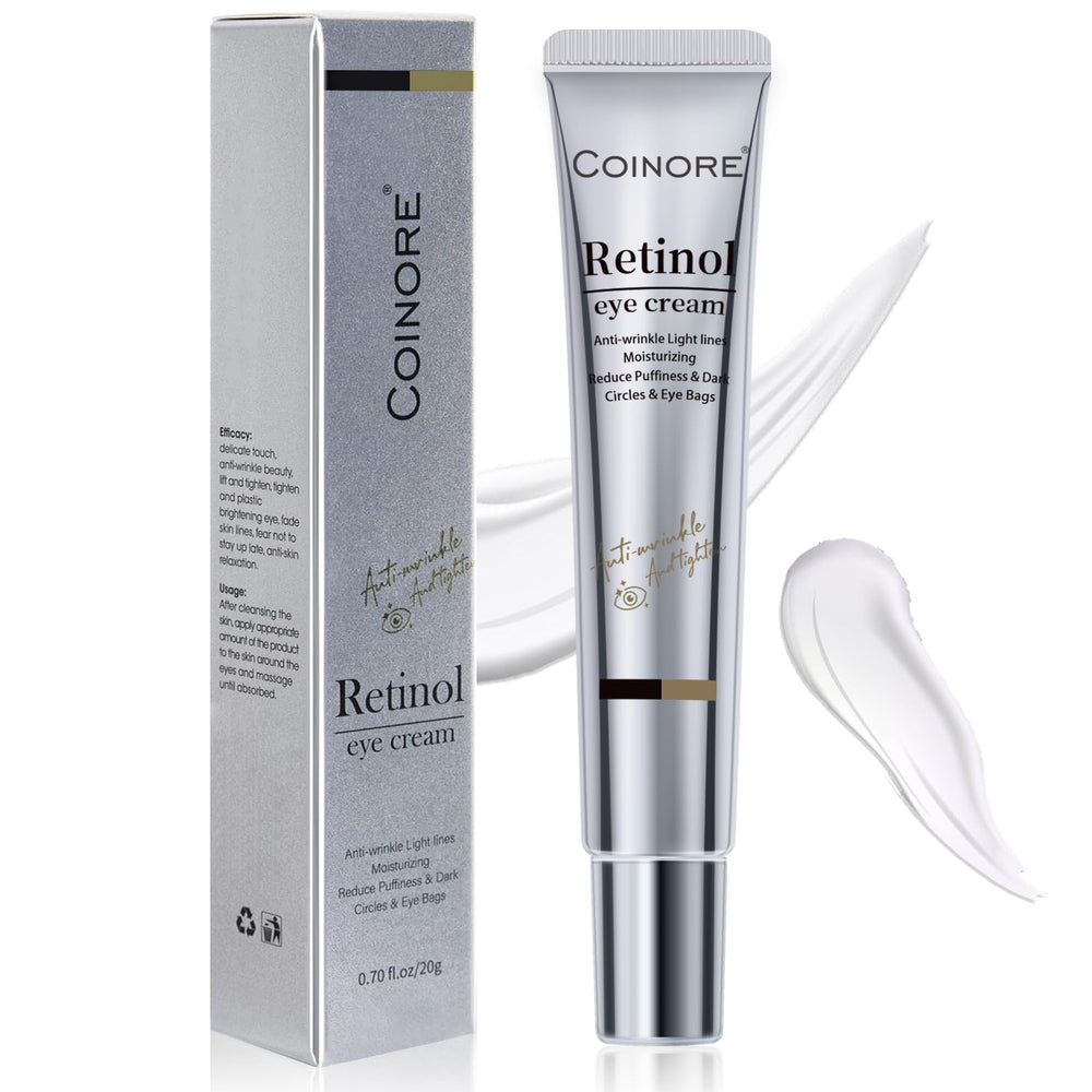 Coinore crema de ojos retinol, aplicación suave para uso diario.