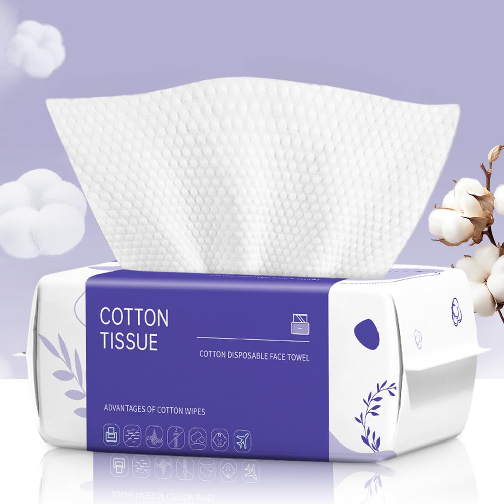 Cokoness toallitas faciales desechables ultra suaves y absorbentes para limpieza diaria de la piel.