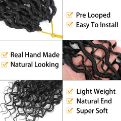 Goddess Locs crochet hair lista para instalar con ganchillo