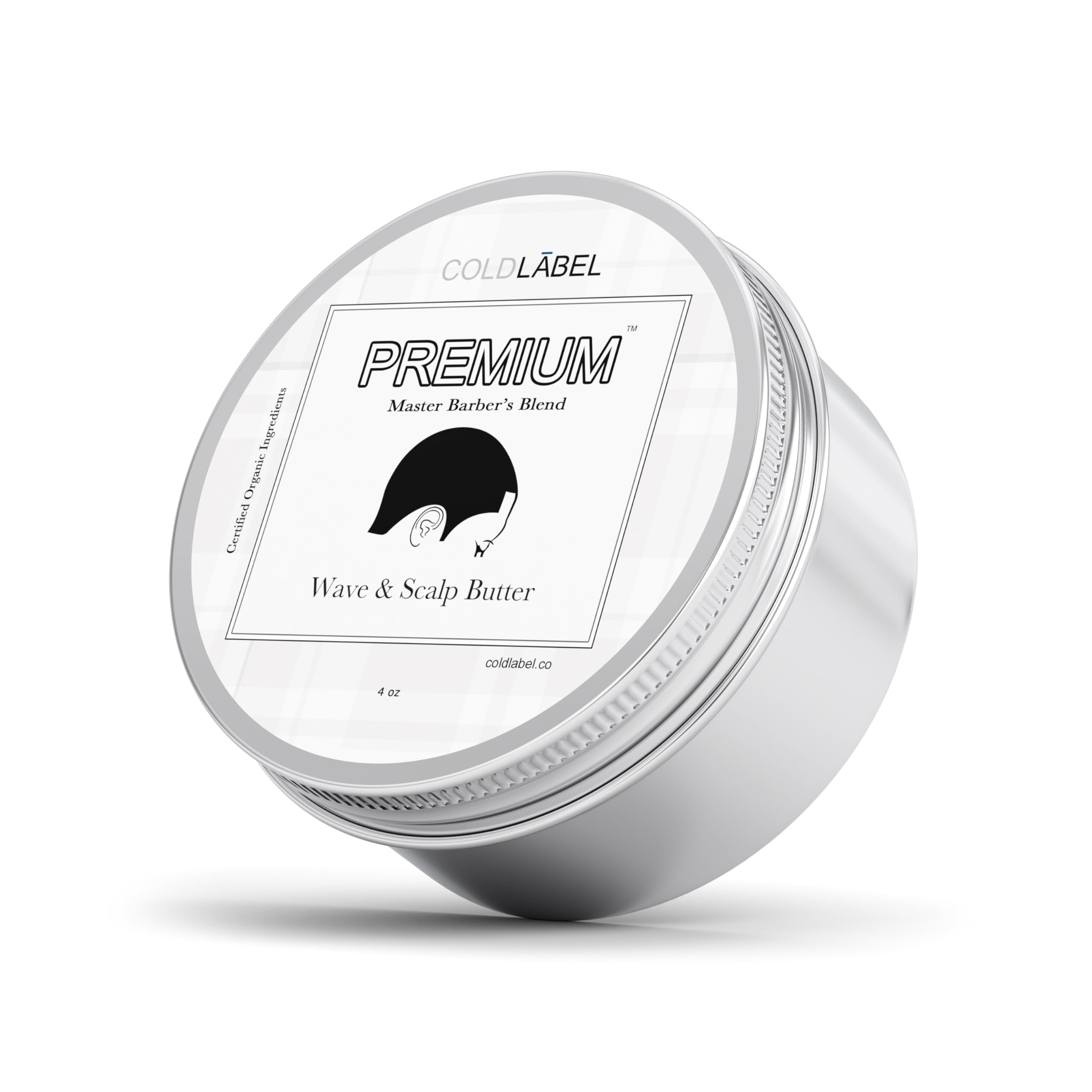 COLDLABEL Premium Wave y Scalp Butter, envase compacto para definir ondas de forma natural.
