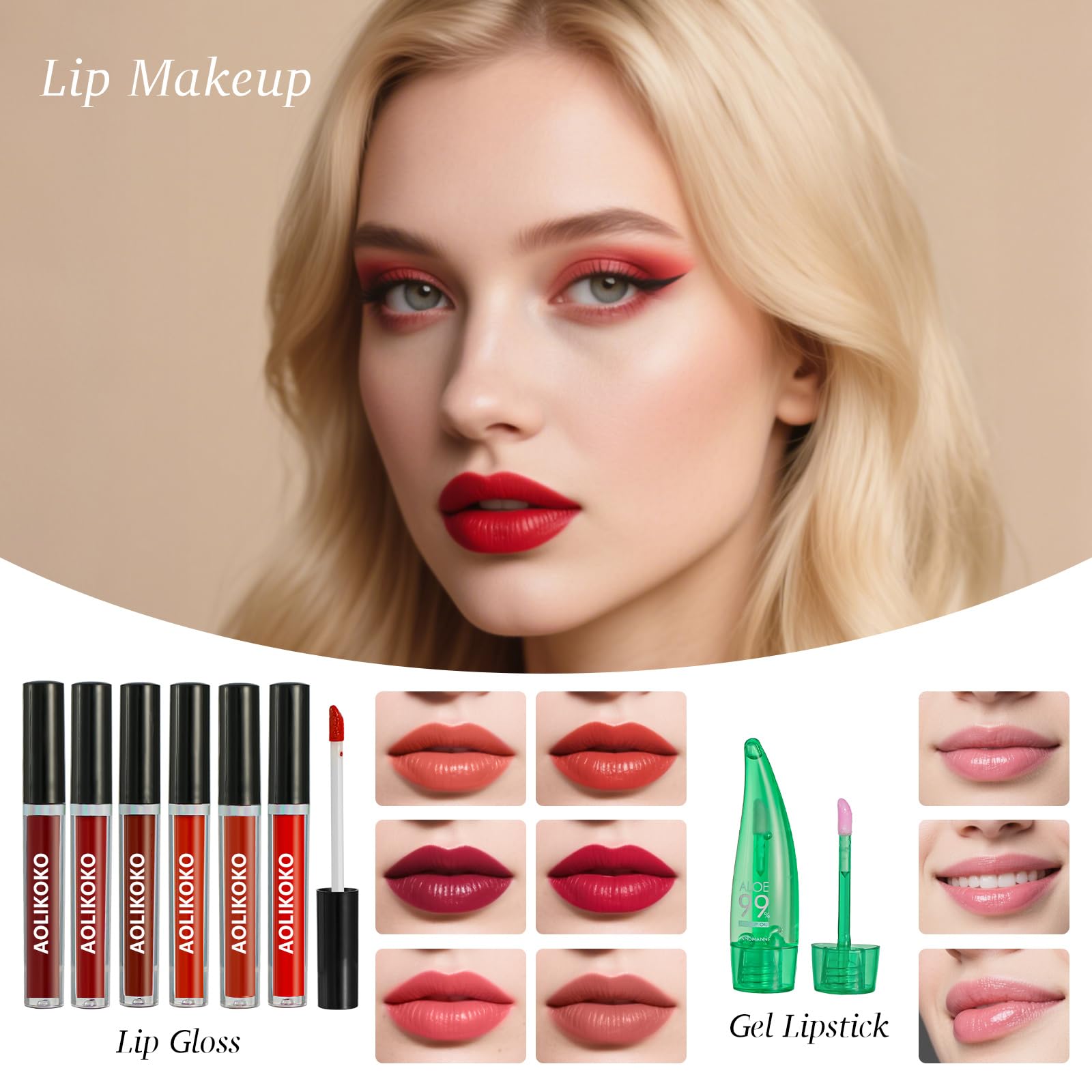 Coliusa brillo labial gel, color duradero y acabado suave.