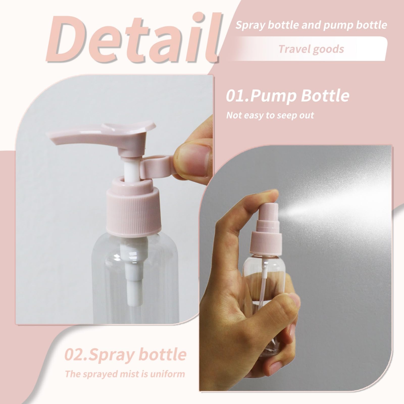 Botella COLOGN 80 ml con bomba para cremas y lociones.