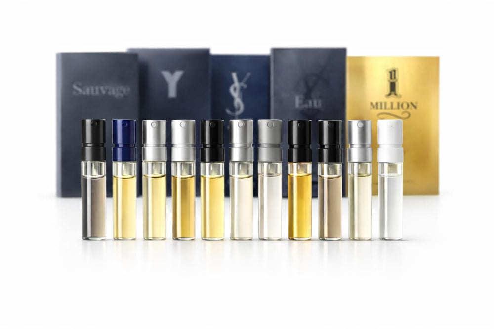 Colonia de muestra para hombre de alta gama, ocho viales disponibles