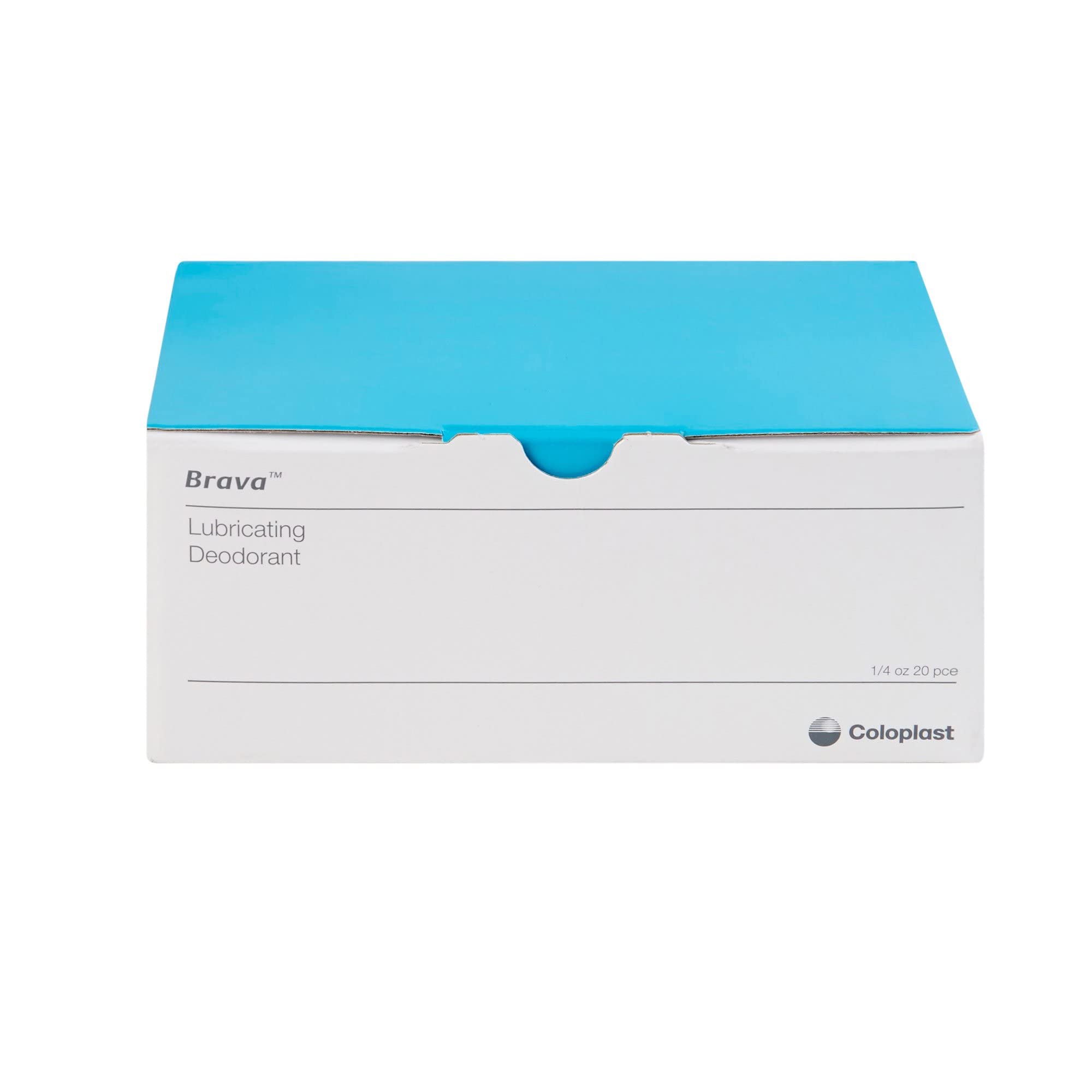 Coloplast Brava desodorizante lubricante en caja de 20 sobres para ostomía