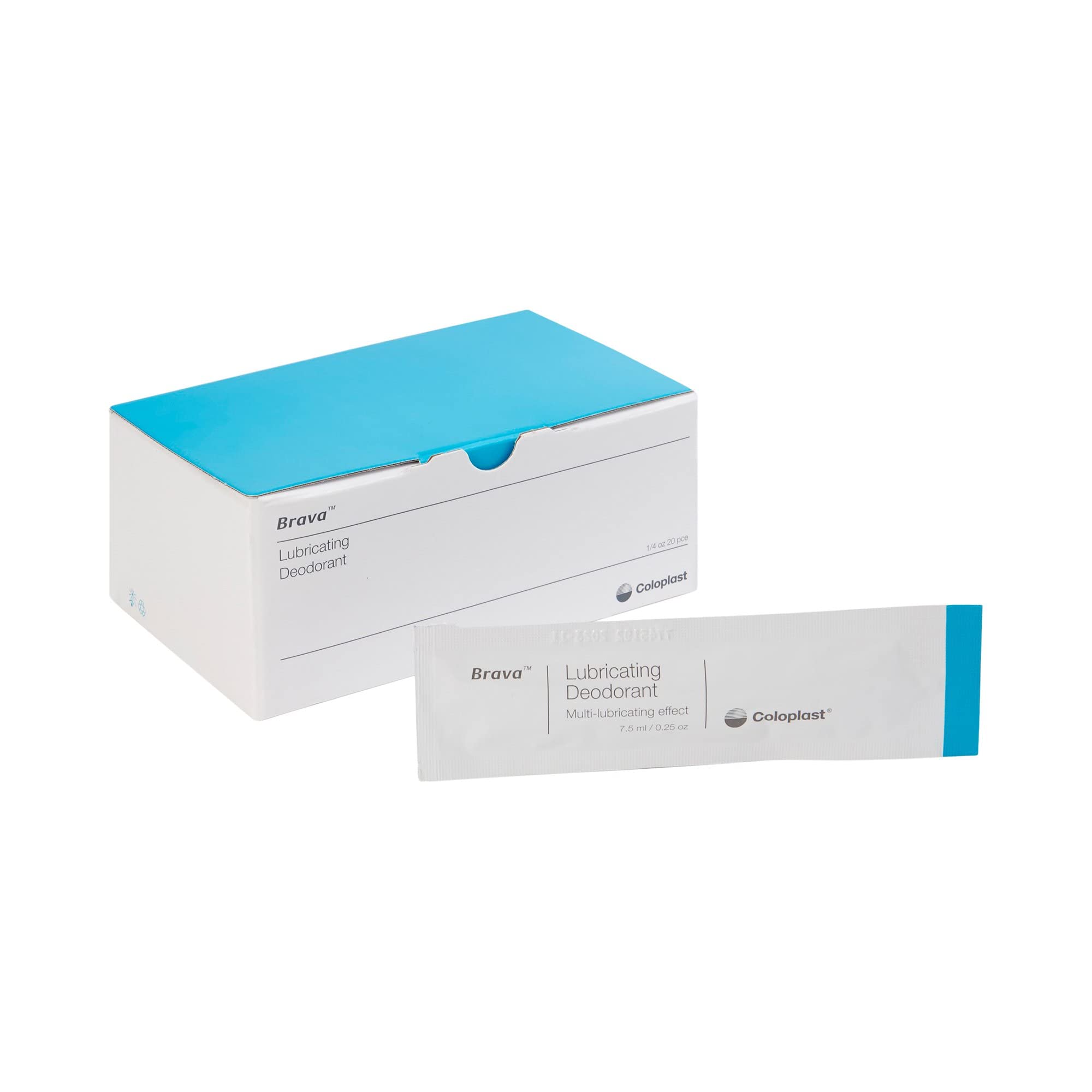Coloplast Brava desodorizante lubricante en sobre de 0,27 onzas para uso diario