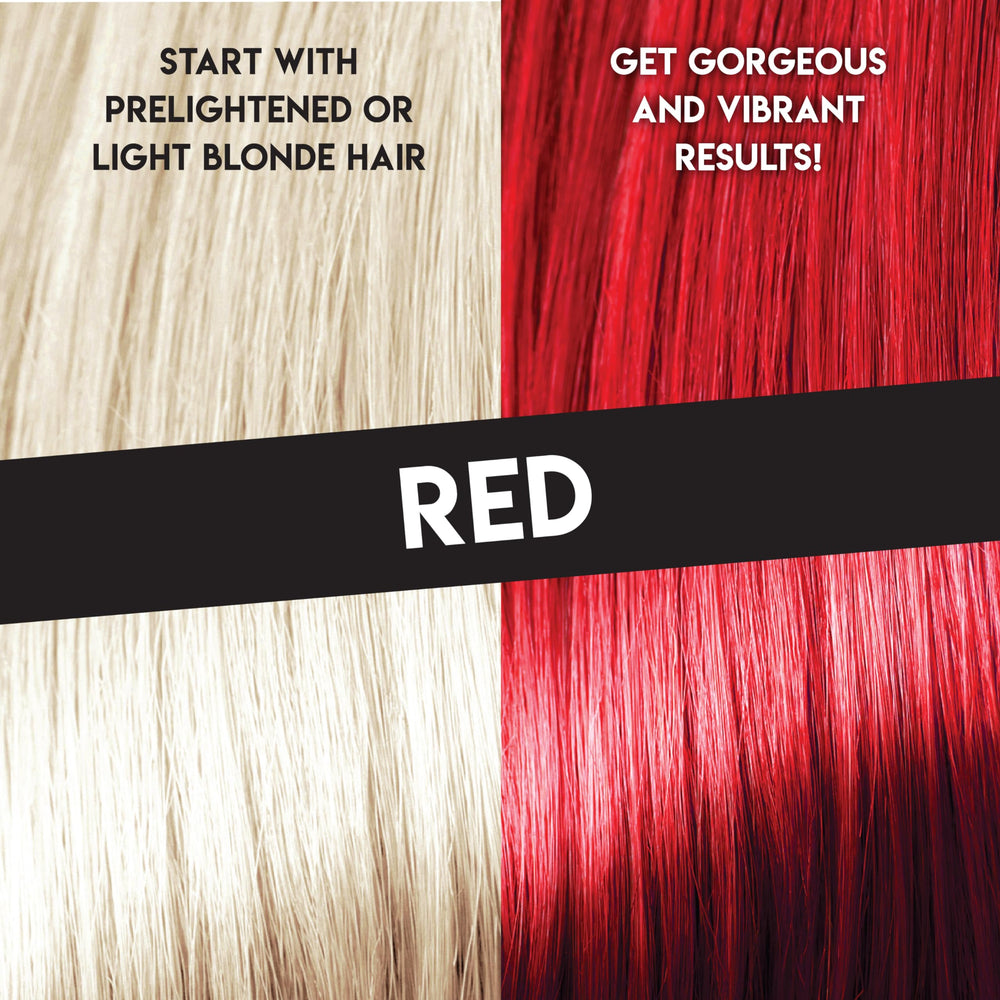 Color Lux Direct Vibes rojo aplicación en cabello para tono vibrante