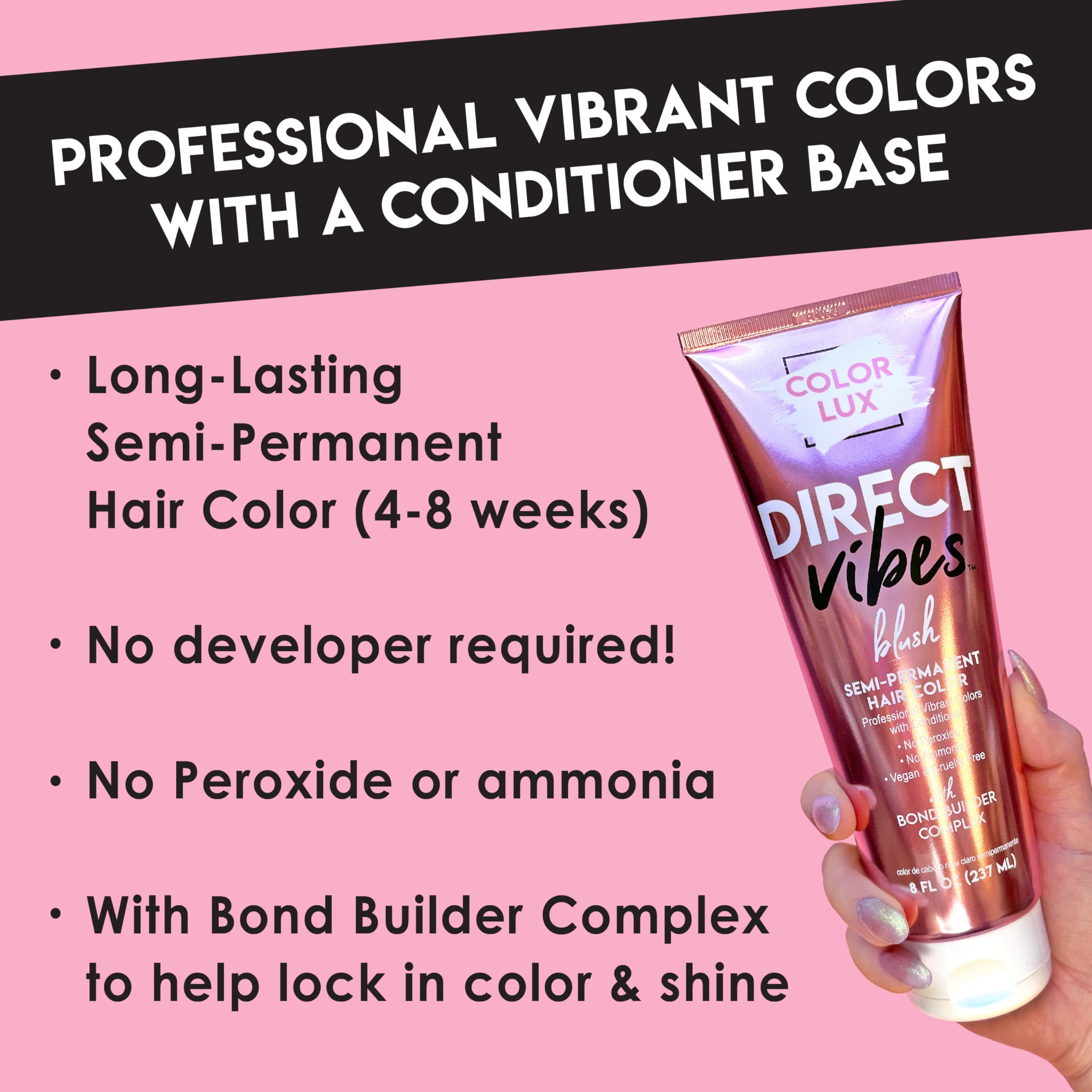 Color Lux Direct Vibes rojo brillo radiante en el cabello