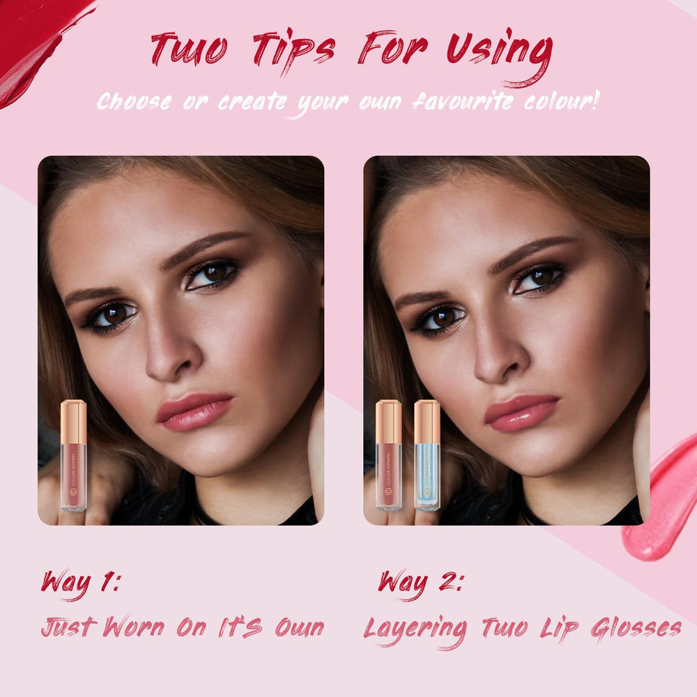 Color Nymph long-lasting shimmer gloss delivers durable color throughout events