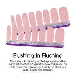 Color Street Blushing en Flushing conjunto de 16 tiras para uñas