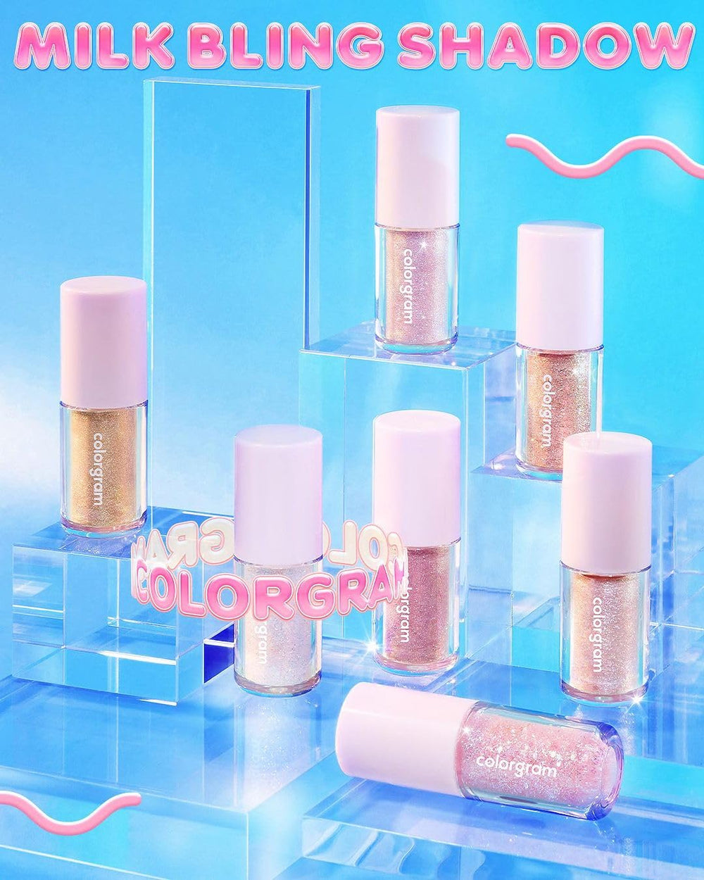 COLORGRAM Milk Bling Shadow 01 aplicación suave en ojos, con secado rápido.