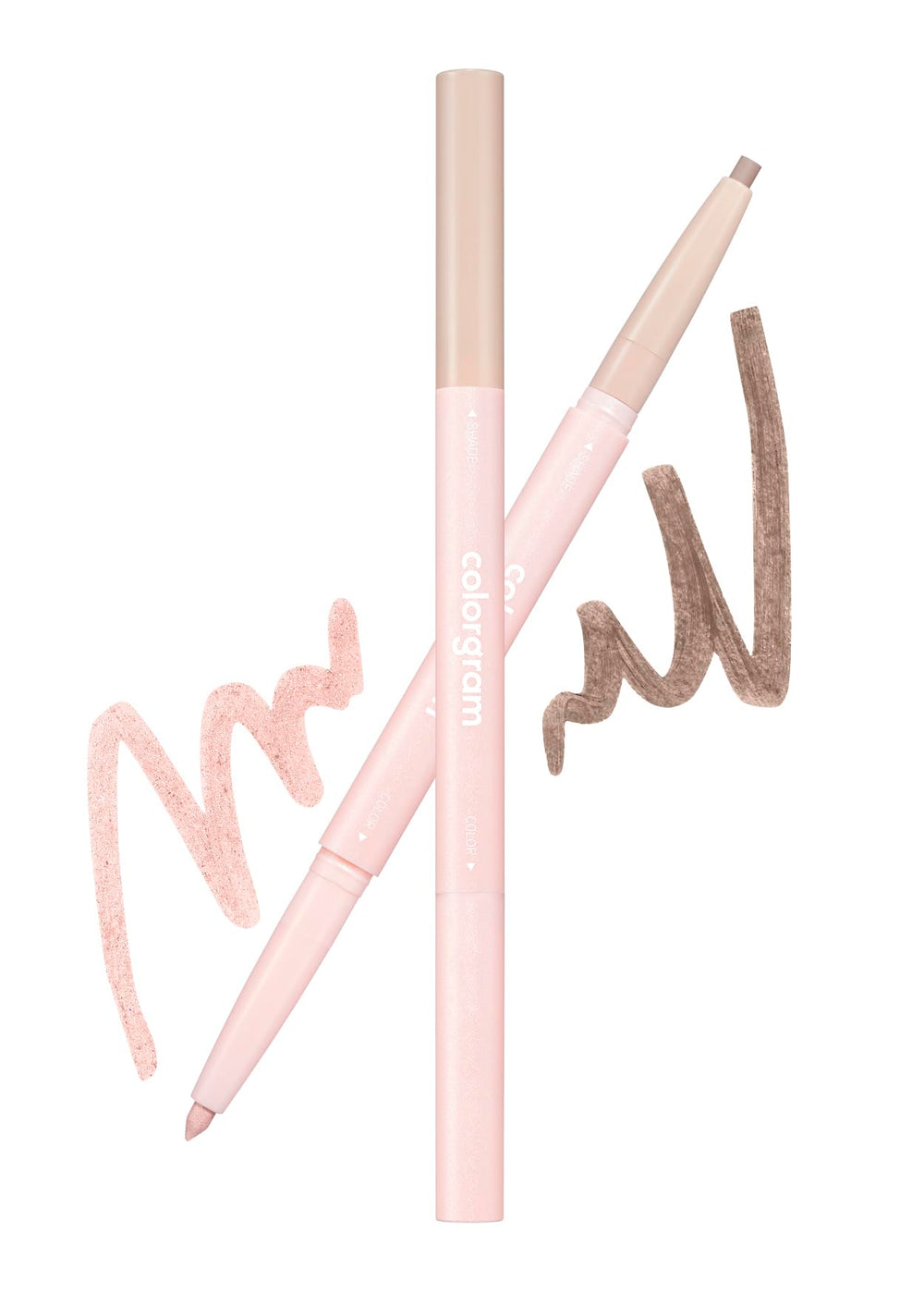 COLORGRAM Under Eye Highlighter Stick demonstrating double-sided design for depth and lift.