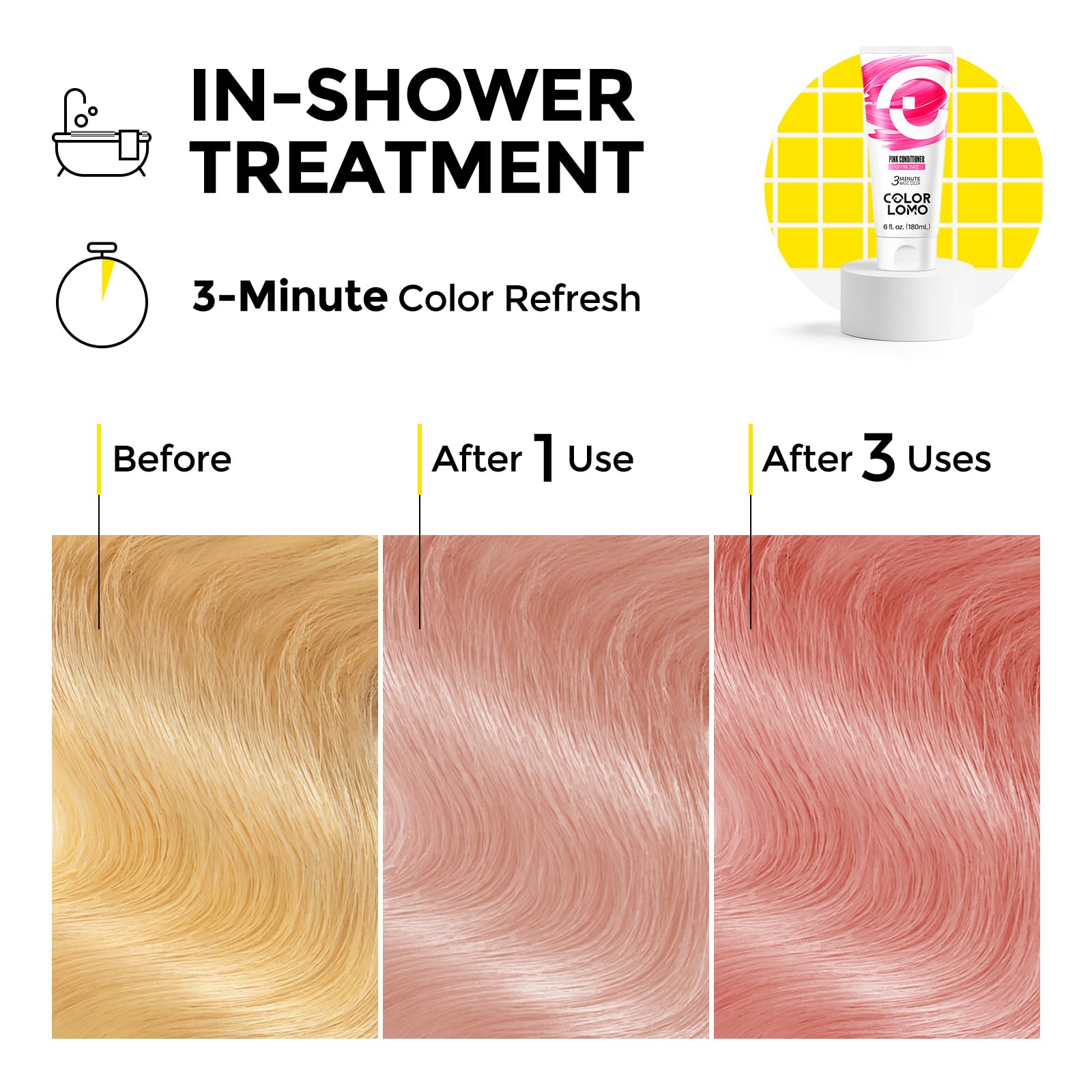 Colorlomo aplicación rápida en 15 minutos para realzar el color sin calor.