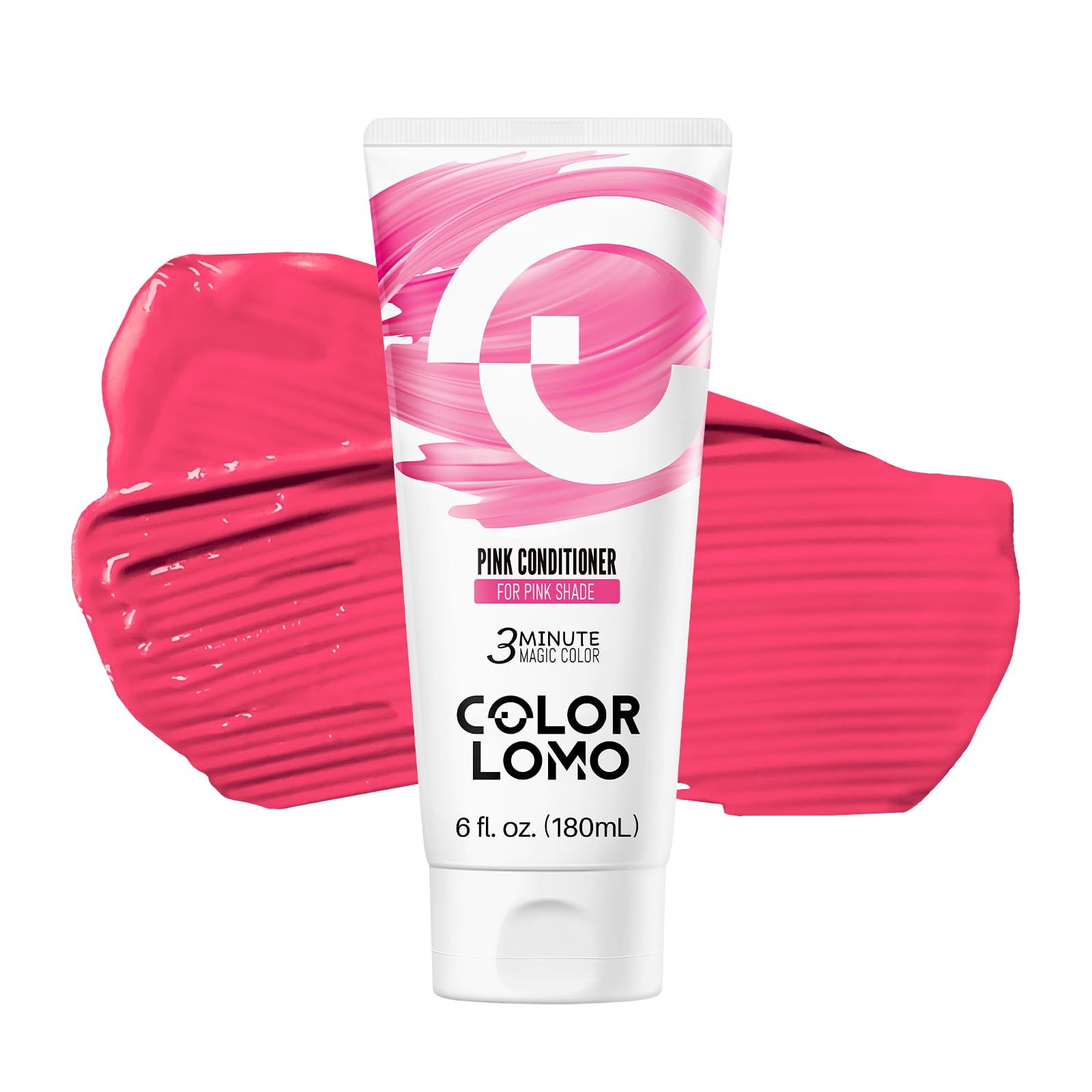 Colorlomo envase rosa muestra el formato de 6 onzas para color depositado.