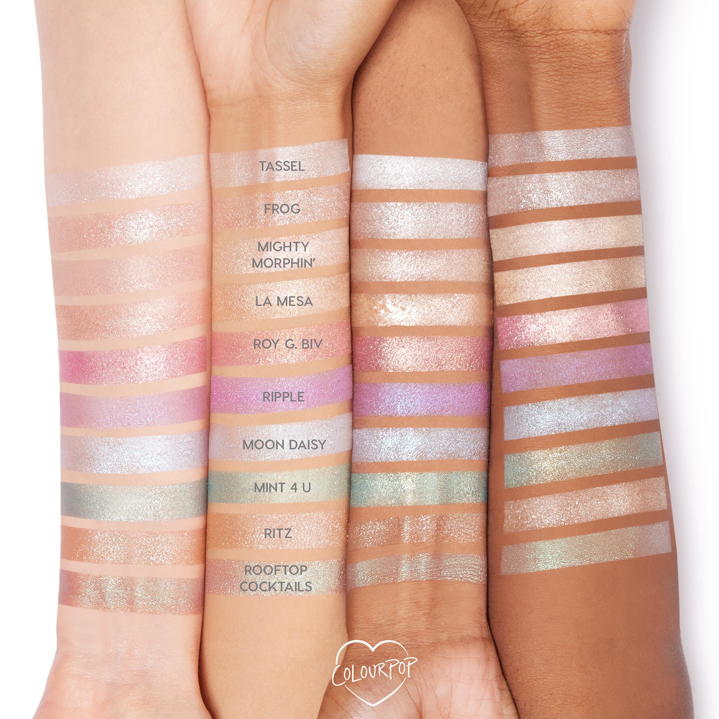 ColourPop Moon Daisy acabado limpio sin grumos de purpurina