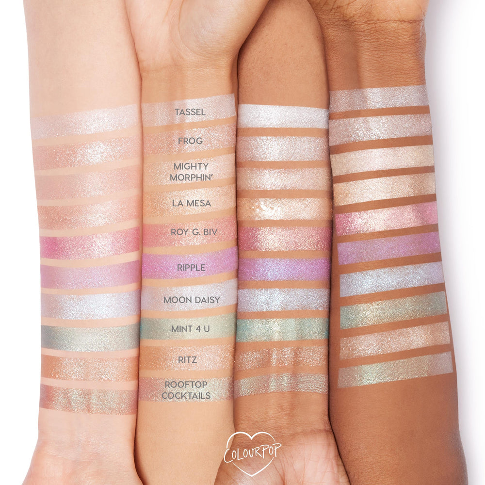 ColourPop Moon Daisy acabado limpio sin grumos de purpurina