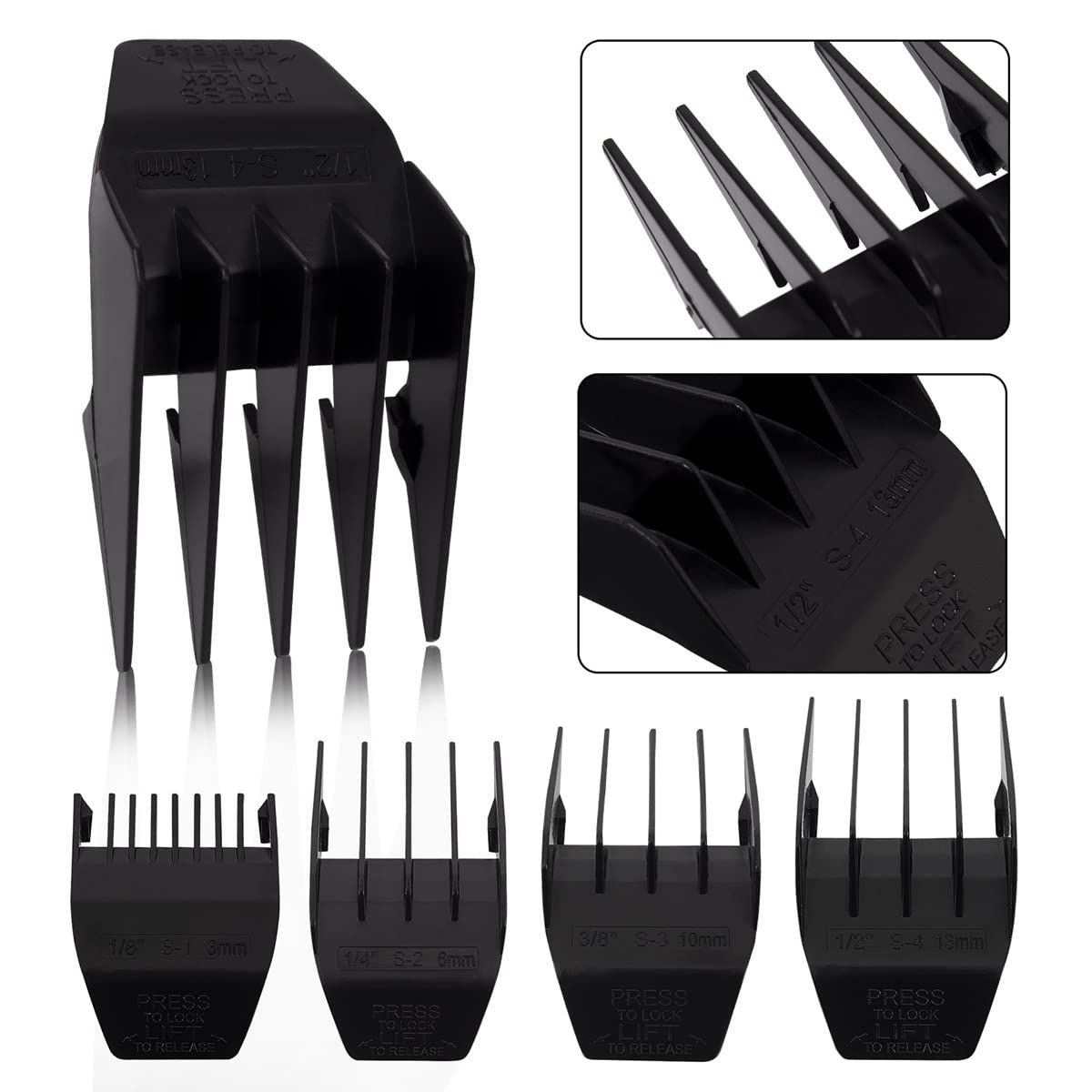 colorski conjunto de guías de corte para Wahl Peanut, compatibles y versátiles