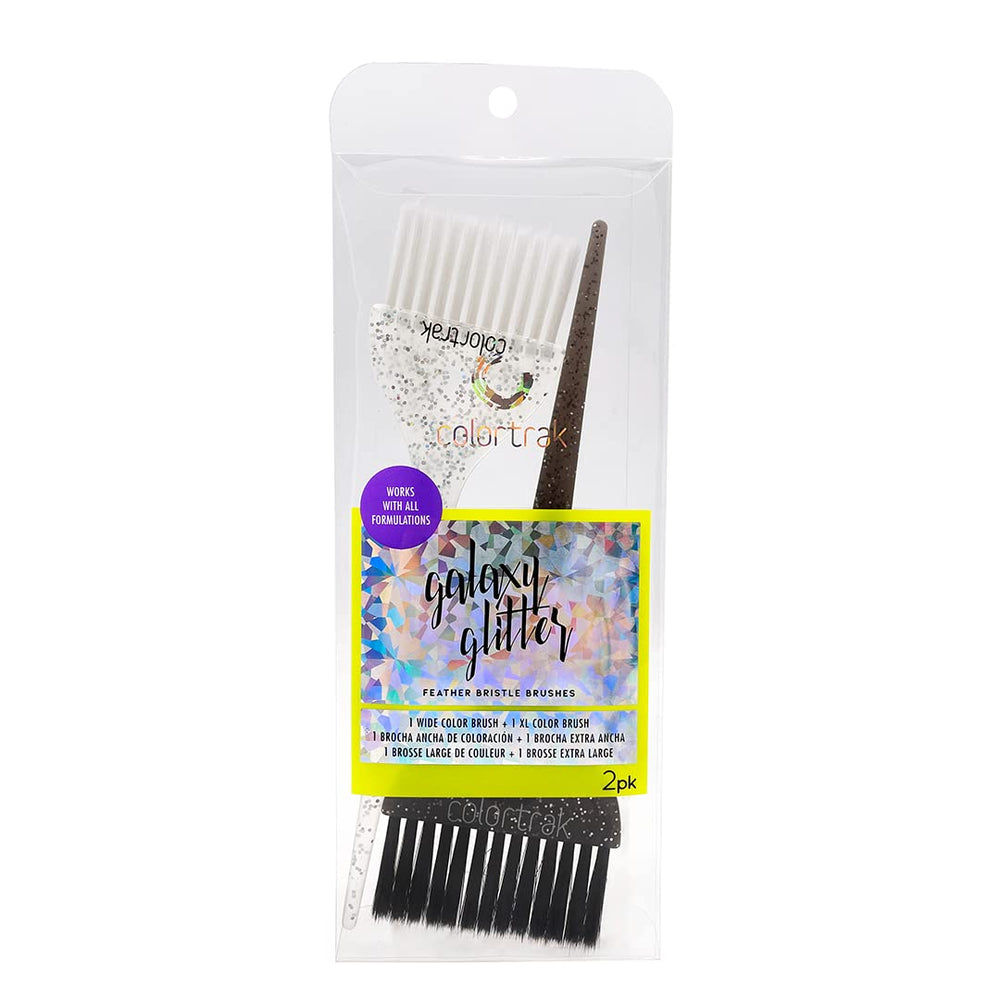 Colortrak Galaxy Glitter set de dos cepillos para salón móvil