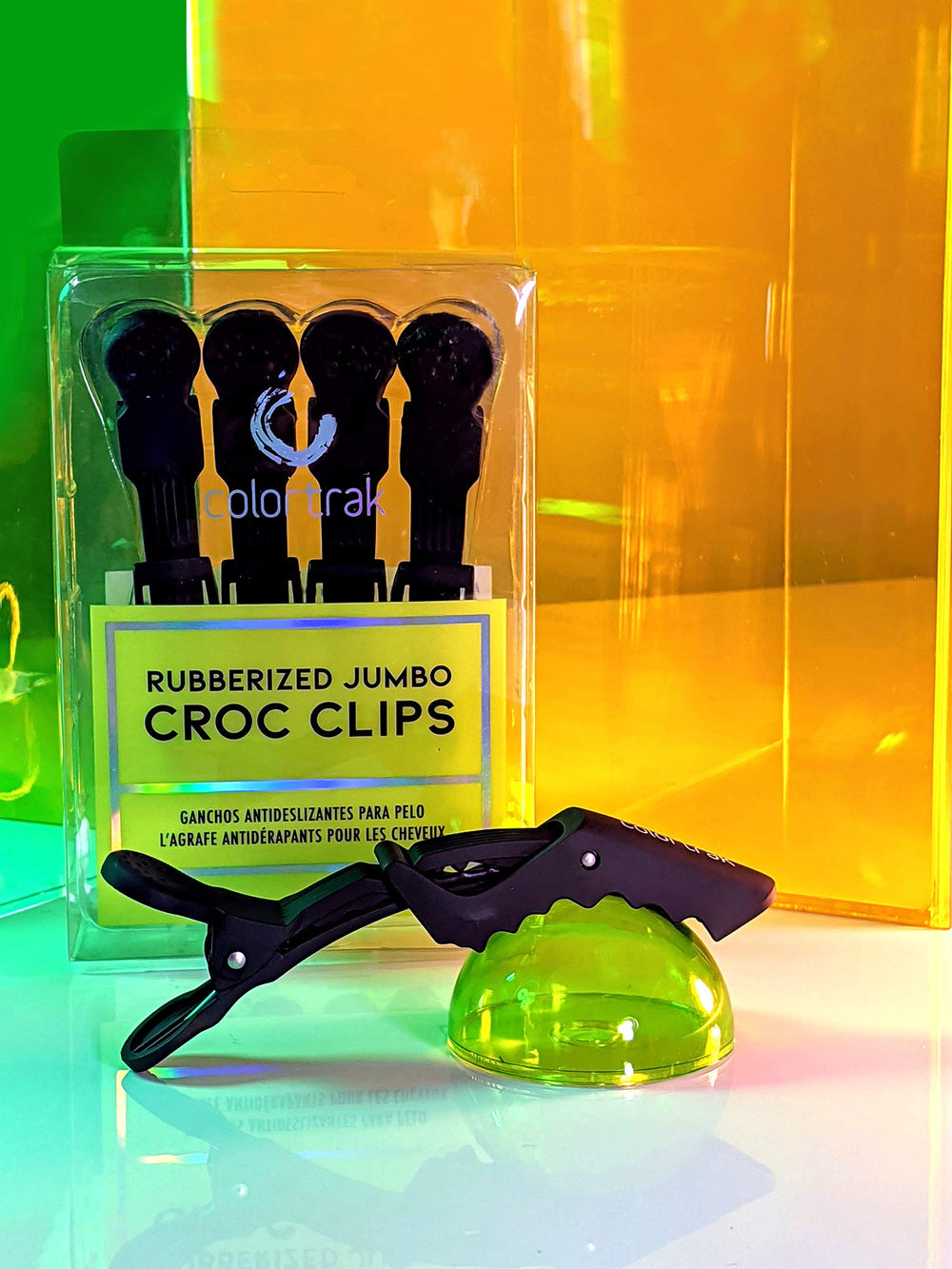 Colortrak Pinzas Croc Jumbo más largas, 5,3 pulgadas, para sujetar más cabello.