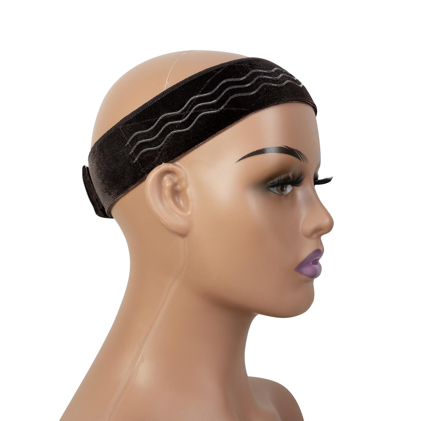 Coloryoung banda grip para pelucas en terciopelo, ajuste cómodo que mantiene el cabello en su lugar.