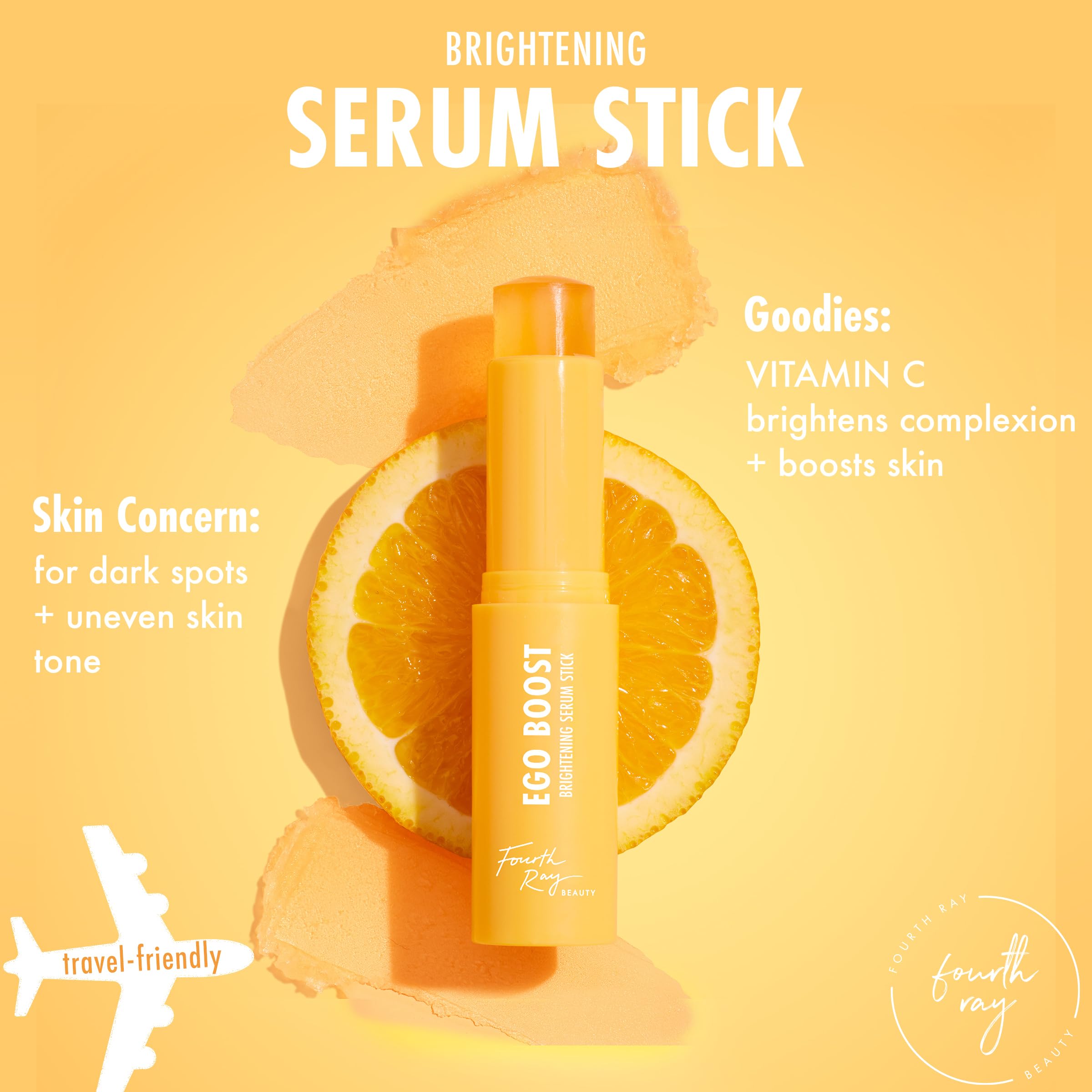 ColourPop Brightening Vitamin C Serum Stick applied on skin for a radiant base.