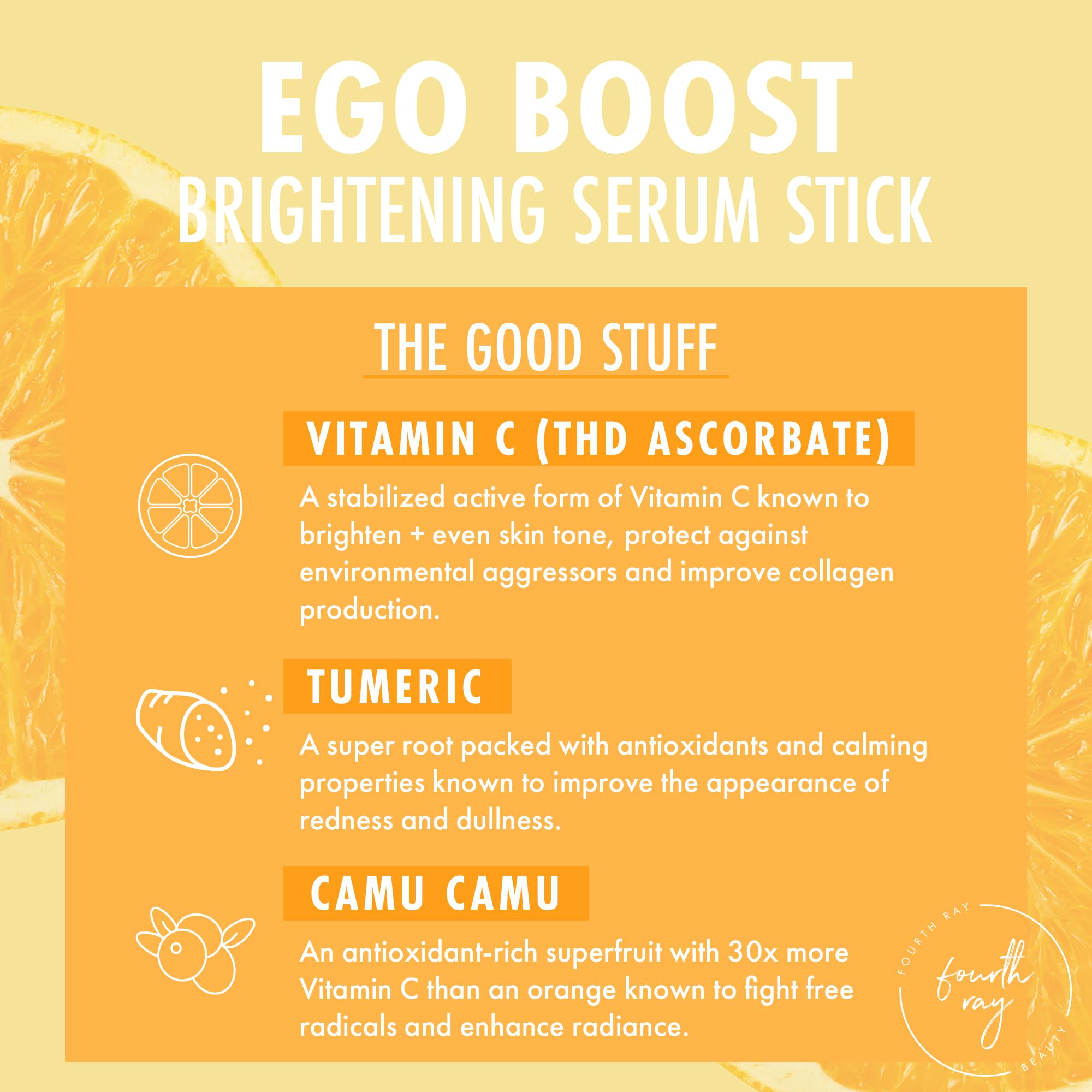 ColourPop Brightening Vitamin C Serum Stick texture close-up shows lightweight, easy glide.