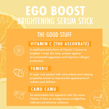 ColourPop Brightening Vitamin C Serum Stick texture close-up shows lightweight, easy glide.