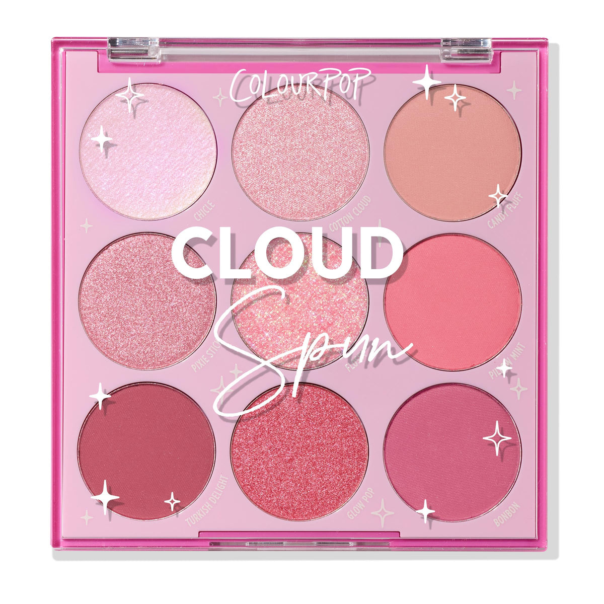 ColourPop Cloud Spun, paleta frente, ideal para looks versátiles y fáciles de combinar.